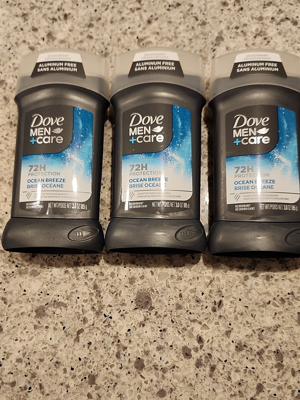 72H Ocean Breeze Solid Deodorant - Gray/Blue Pack Of 3